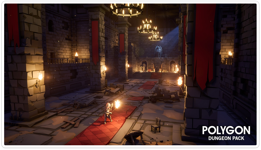 Gothic candlelit corridor